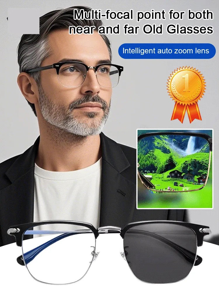 YZV™ Autofocus Multi-Focus Bril – één bril voor dichtbij & ver (–7 t/m +7)